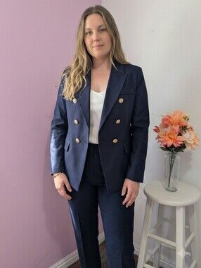 Elegant Navy Blue Blazer VIEMA MODA – New with Tags
